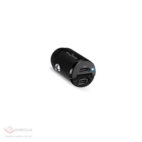 Ładowarka samochodowa Puro Mini 30W Power Delivery 2 x USB-C - czarna