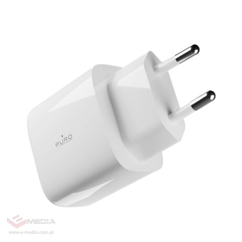 Ładowarka sieciowa Puro PROLITE 20W USB-C - biała