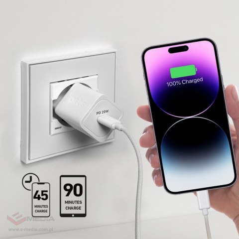Ładowarka sieciowa SBS TETRGAN1C20W 20W GaN z Power Delivery - biała
