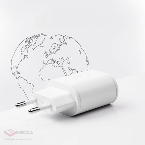 Ładowarka sieciowa SBS TETRPD20W 20W USB-A USB-C z Power Delivery - biała