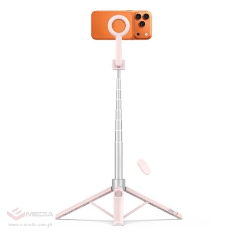 Selfie Stick Tech-Protect L10S Bluetooth - rózówo-szary