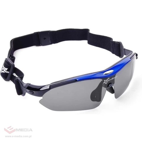Okulary rowerowe Rockbros 10007 polaryzujące - czarno-niebieskie
