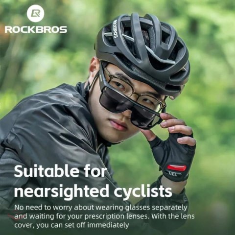 Okulary rowerowe Rockbros SP304 polaryzujące - czarne