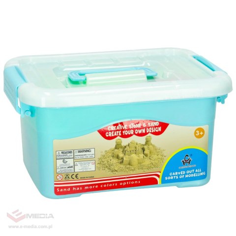Piasek dla dzieci 2kg foremki piaskownica zestaw XXL plastyczny kreatywny różowy