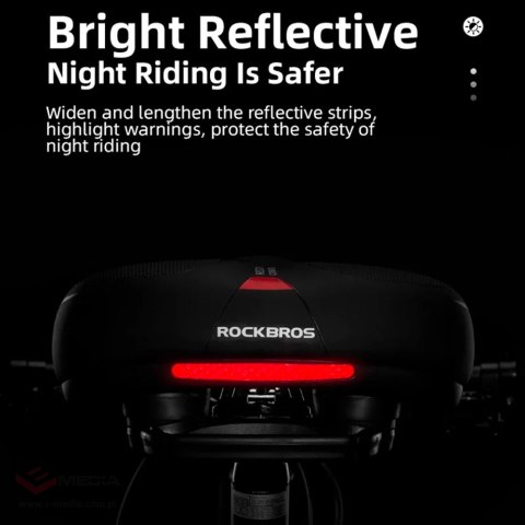Siodełko rowerowe Rockbros AQ-6090R - czarno-czerwone