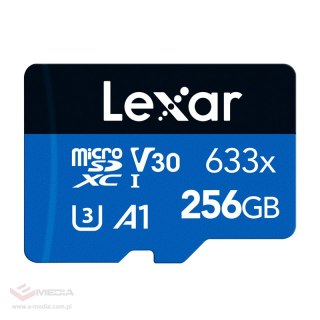 Karta pamięci Lexar High-Performance 633x microSDXC 256GB + adapter SD