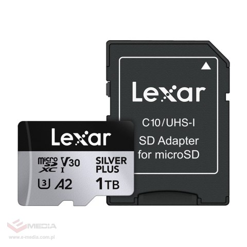 Karta pamięci Lexar High-Performance Silver Plus microSDXC 1TB + adapter