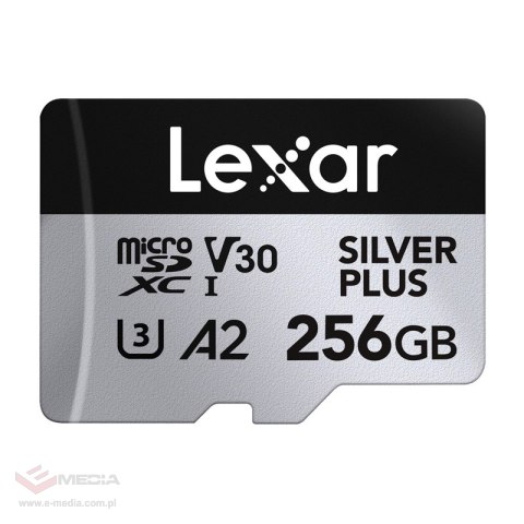 Karta pamięci Lexar High-Performance Silver Plus microSDXC 256GB + adapter