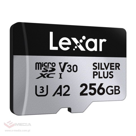 Karta pamięci Lexar High-Performance Silver Plus microSDXC 256GB + adapter