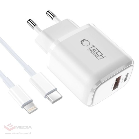 Ładowarka sieciowa Tech-Protect NCA45W-GAN 2-Port 45W - biała