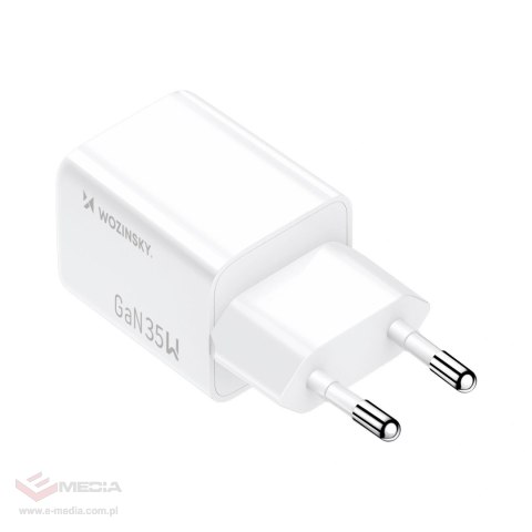 Ładowarka sieciowa Wozinsky WWC-35W GaN USB-A + USB-C - biała