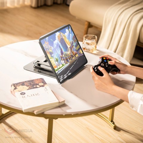 Podstawka pod laptopa, tablet Wozinsky WRS-CPY84SS aluminiowa + Gratis! podstawka do smartfona - srebrna