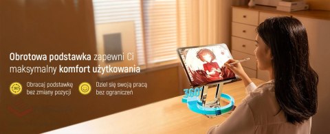 Podstawka pod laptopa, tablet Wozinsky WRS-CPY84SS aluminiowa + Gratis! podstawka do smartfona - srebrna