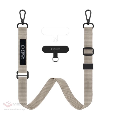 Smycz Tech-Protect C65 Rope Crossbody - beżowa
