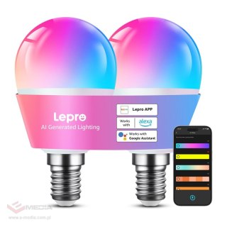 Żarówka LED LEPRO BP1-2 E14 Bluetooth Wi-Fi 470lm 2szt.