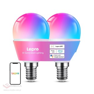 Żarówka LED LEPRO BP1-2 E14 Bluetooth Wi-Fi 470lm 2szt.
