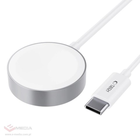 Ładowarka Tech-Protect UltraBoost indukcyjna magnetyczna ze złączem USB-C do Apple Watch 1.2m - biała