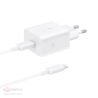 Ładowarka sieciowa Samsung EP-T4511XBEGEU 45W 4.05A 1x USB-C - biała + kabel USB-C