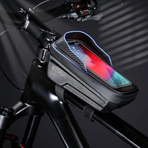 Torba Tech-Protect V2 rowerowa z miejscem na telefon 1l - czarna