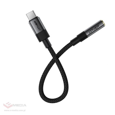 Adapter Acefast J12 USB-C do mini jack 3.5 mm - czarny