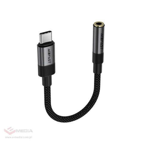 Adapter Acefast J12 USB-C do mini jack 3.5 mm - czarny
