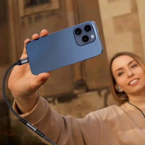 Adapter Acefast J12 USB-C do mini jack 3.5 mm - czarny