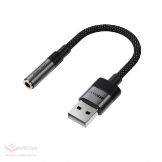 Adapter Acefast J13 USB-A do mini jack 3.5 mm - czarny