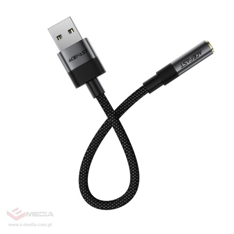 Adapter Acefast J13 USB-A do mini jack 3.5 mm - czarny