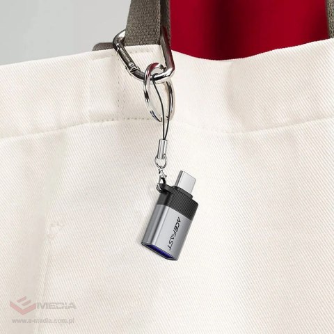 Adapter USB Acefast J7 USB-A - USB-C - szary