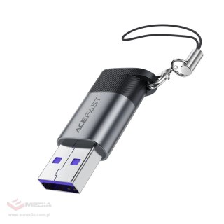 Adapter USB Acefast J8 USB-C - USB-A - szary