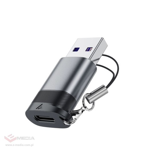 Adapter USB Acefast J8 USB-C - USB-A - szary