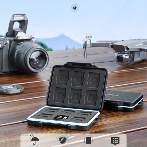 Etui Orico PHCD na karty pamięci i nośniki danych Black 2.5" SSD 2.5" HDD M.2 SSD SD Micro SD CompactFlash czytniki kart - czarn
