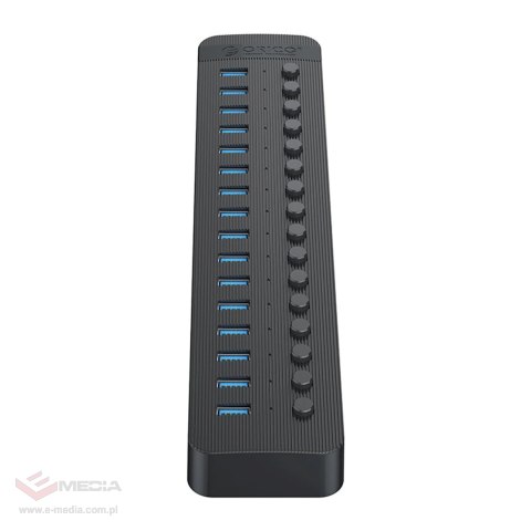 Hub Orico CT2U3-16AB 16x USB-A 3.0 z włącznikami - czarny