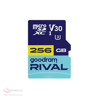 Karta pamięci microSD 256 GB V30 UHS-III Goodram Rival z adapterem