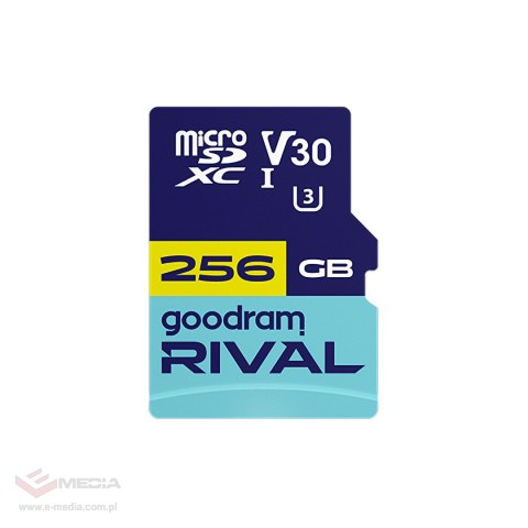 Karta pamięci microSD 256 GB V30 UHS-III Goodram Rival z adapterem