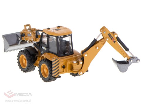 Koparka ładowarka metalowa z ruchomymi łyżkami Die-Cast H-toys 1704 1:50