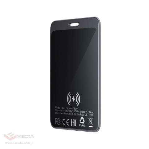 Lokalizator Bluetooth Acefast S3 w formie karty kompatybilny z Apple Find My - szary