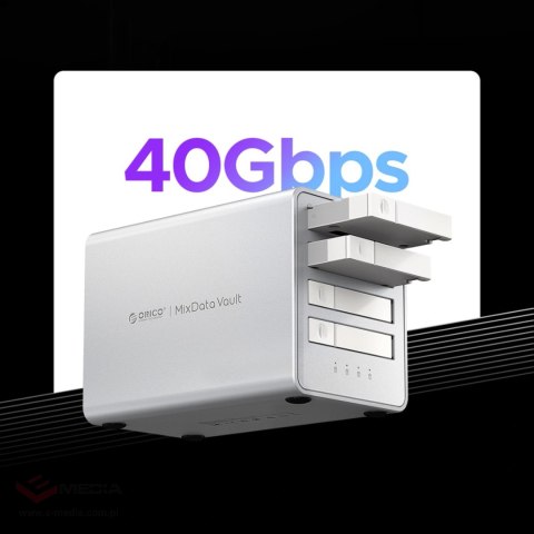 Macierz dyskowa Orico 8848U4 DAS Series 4-zatokowa M.2 NVMe SSD - biała