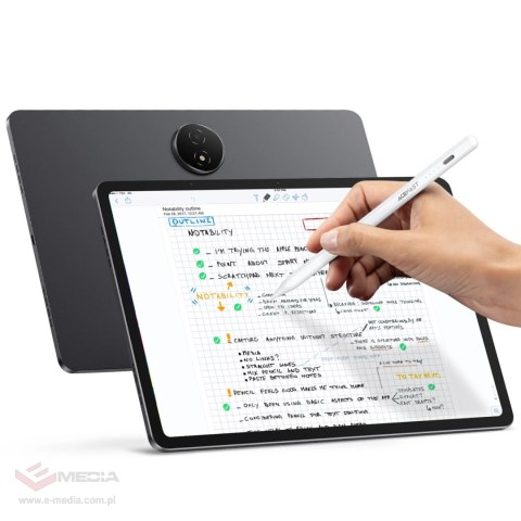 Rysik stylus pojemnościowy Acefast V1 uniwersalny z 2 wymiennymi końcówkami - biały
