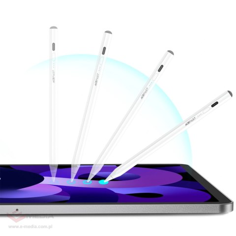 Rysik stylus pojemnościowy Acefast V2 do iPad z 2 wymiennymi końcówkami - biały