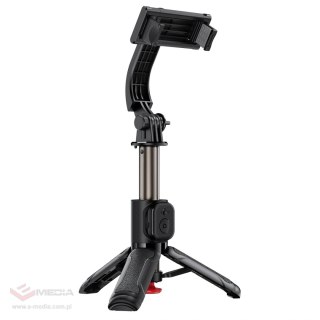 Selfie stick Acefast E42 z automatycznym statywem i pilotem Bluetooth 63 cm - czarny