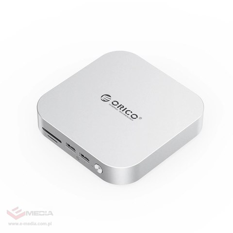 Stacja dokująca Orico MiniLink 9w1 z kieszenią na dysk twardy M.2 SSD - srebrna