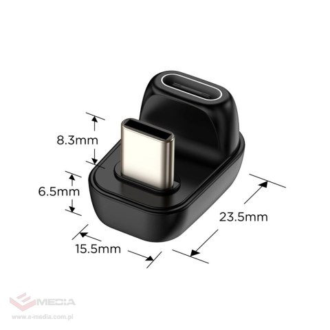 Adapter kątowy Tech-Protect Ultraboost AA04 USB-C - czarny