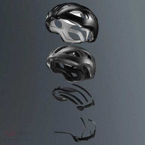 Kask rowerowy Rockbros LK-66 lekki 58-62 cm - czarny