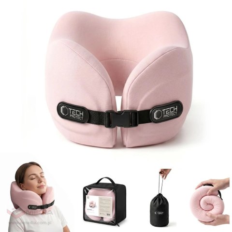 Poduszka podróżna Tech-Protect ComfortRest - różowa