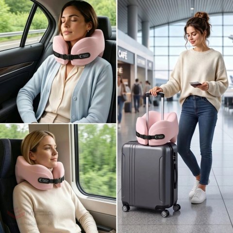 Poduszka podróżna Tech-Protect ComfortRest - różowa