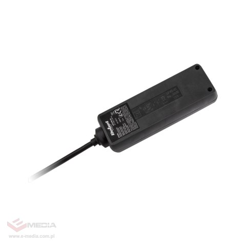 Przedłużacz 3 gniazda 5m typu francuskiego bez przełącznika (3x1,5mm) Rebel czarny