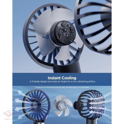 Mini wentylator Spigen A905 Mini Portable Handheld Fan - czarny