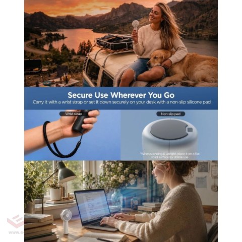 Mini wentylator Spigen A905 Mini Portable Handheld Fan - czarny