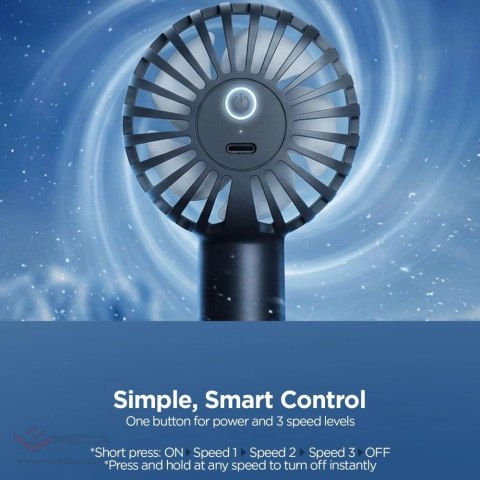 Mini wentylator Spigen A905 Mini Portable Handheld Fan - czarny